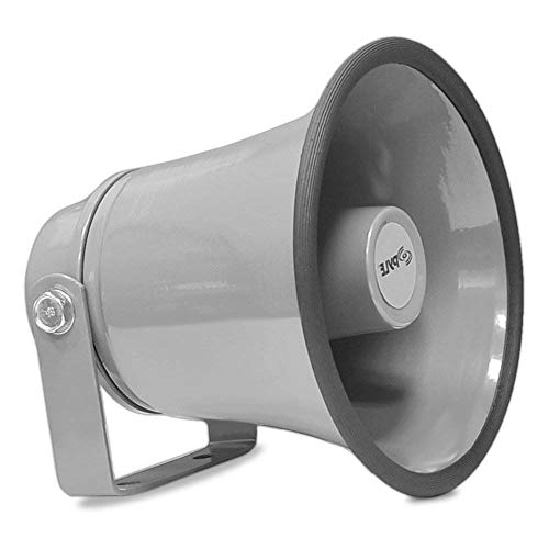 Pyle Indoor / Outdoor PA Horn Speaker - 6.3” Portable PA Speaker with 8 Ohms Impedance & 25 Watts Peak Power - Mounting Bracket & Hardware Included - Pyle PHSP6K, White, 6.3-Inch - Image 1