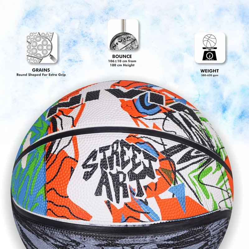 Nivia  Street Art Basketball Jersey Set with Shoes and Basketball - Size XL, Size 9  | Best Price UAE