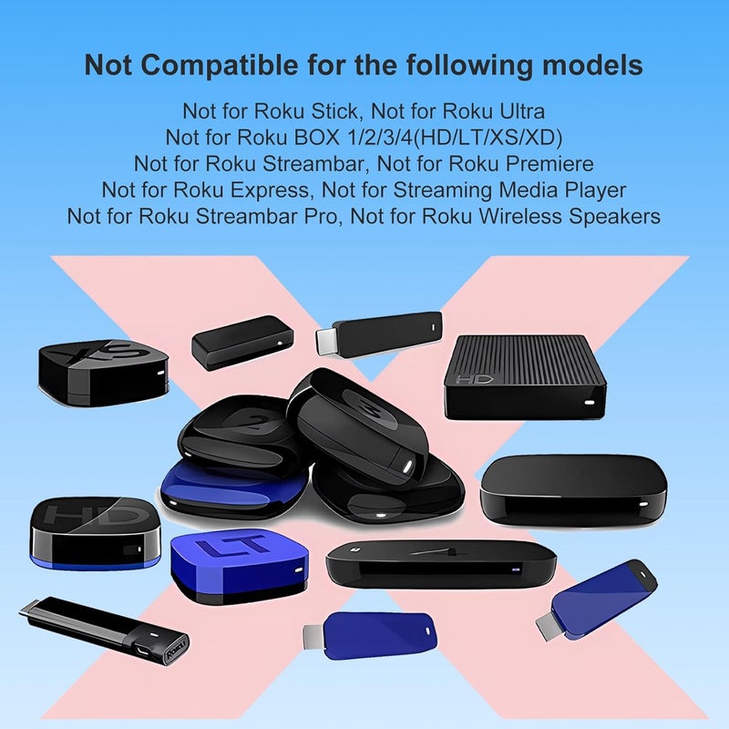 (حزمة من 2) بديل لجهاز التحكم عن بعد لتلفزيون Roku TV، لأجهزة تلفزيون TCL Roku/Onn Roku/Hisense Roku/Sharp Roku/Philips Roku الذكية (ليس لـ Roku Stick، Box، Premiere والمشغلات) - Image 3