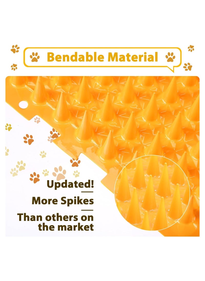SYOSI - Cat Repellent Outdoor Mat, 16 Pack Cats Dogs Plastic Mats with Spikes, Bendable Spiked Deterrent Training PET Mat, Cat Repellent Mats for Indoor Outdoor Supplies, 18.3 Square Feet, 16 x 13 Inch - Image 1