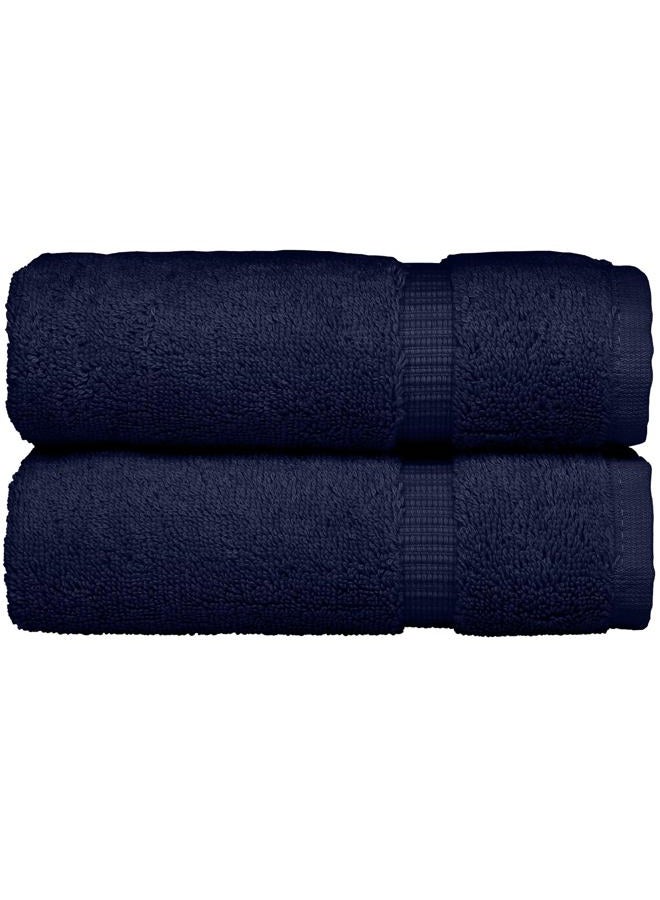 BC BARE COTTON Monogrammed Hand Towel, Navy, 16 x 30 Inches - Set of 2, 100% Turkish Cotton, Extra Absorbent, Soft Terry Finish, Personalized Gift - Image 4