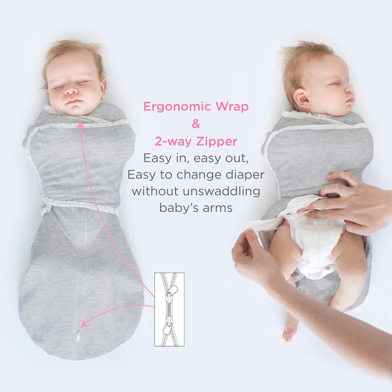 SwaddleDesigns 6-Way Omni Swaddle Sack Arms Up Swaddle for Newborn, More Options to Calm Startle Reflex, Improves Sleep, Easy Transition Baby Sleep Sack, Small, 0-3 Mo, 6-12 lbs, Tiny Hedgehogs Black - Image 4