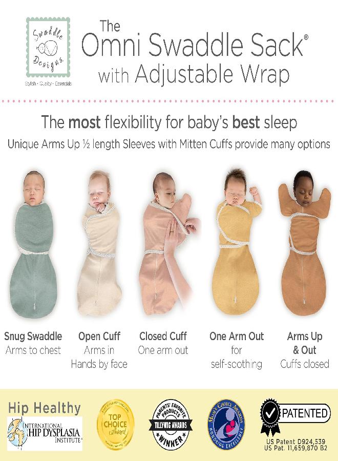 SwaddleDesigns SwaddleDesigns 6-way Omni Swaddle Sack with Adjustable Wrap & Arms Up Sleeves & Mitten Cuffs, Easy Swaddle Transition, Better Sleep for Newborn Baby Boys & Girls, Tiny Hedgehogs, Small, 0-3 Months  - Image 4