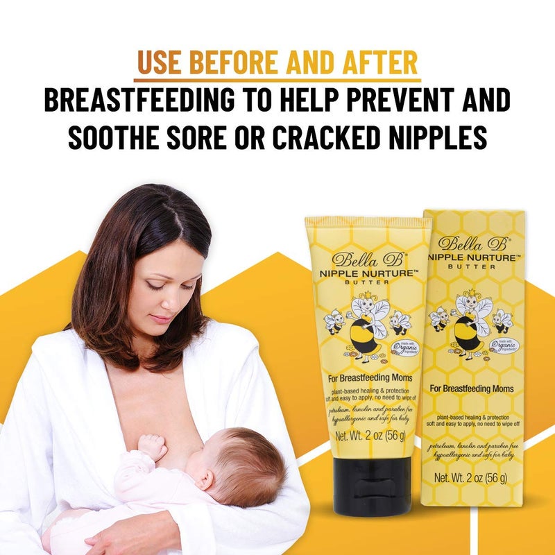 BELLA B Bundle Nipple Nurture Butter 2oz and Nipple Nurture Breast Wipes 3Pack Gift For Mom Pregnancy Gift Bundle - Image 2