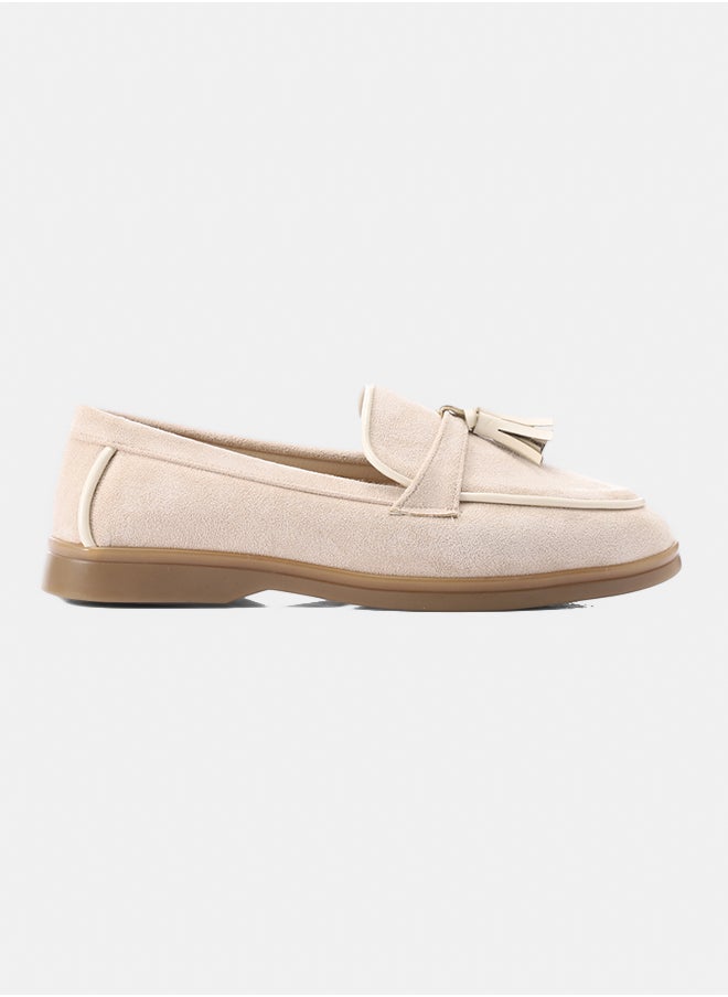Silvio Torre - Tassel loafers in beige suede leather - Image 1