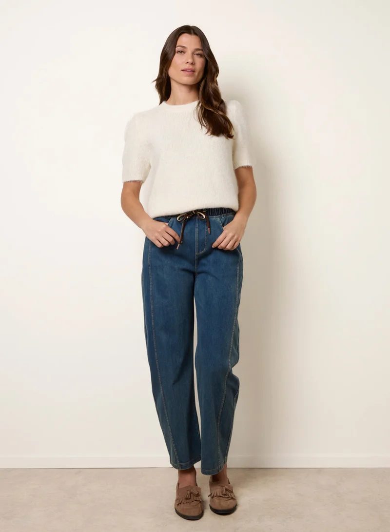 بلو فانيلا Seam Detail Jeans
