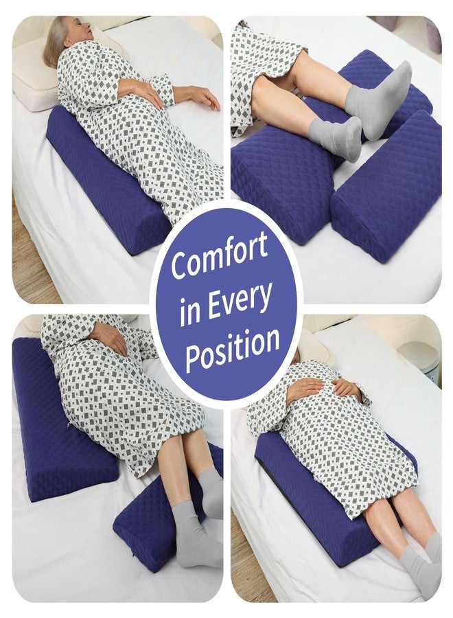 Lenora Bed Sore Pillow Set, Positioning Wedge Pillow with Extra Auxiliary Pillow, Bed Sore Cushion with Non-Skid Fabric, Prevent BedSores, Provide Comfort for Bedridden Patients, Dark Slate Blue - Image 4