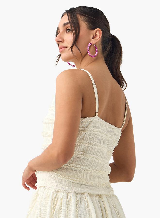 2Xtremz Textured Sleeveless Top with V-neck - Image 3