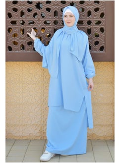 DAMAS COLLECTION P101-umrah essentials Jilbab for women with tow style Skirt or Trouser -4 piece Prayer Clothes for Muslim Women-Islamic Abaya Dress Outfit maxi with scarf and small bag- Modest suit Women  - Image 2