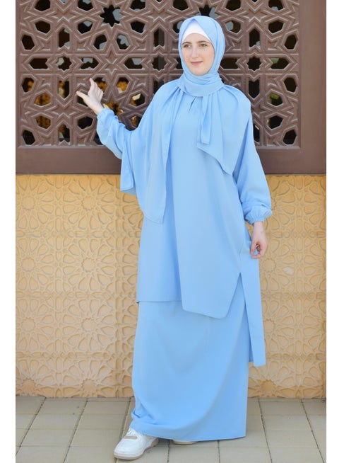 blue ikat maxi dress Mer St. Barth
