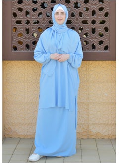 DAMAS COLLECTION P101-umrah essentials Jilbab for women with tow style Skirt or Trouser -4 piece Prayer Clothes for Muslim Women-Islamic Abaya Dress Outfit maxi with scarf and small bag- Modest suit Women  - Image 3