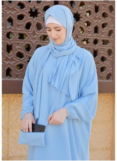 DAMAS COLLECTION P101-umrah essentials Jilbab for women with tow style Skirt or Trouser -4 piece Prayer Clothes for Muslim Women-Islamic Abaya Dress Outfit maxi with scarf and small bag- Modest suit Women  - Image 4