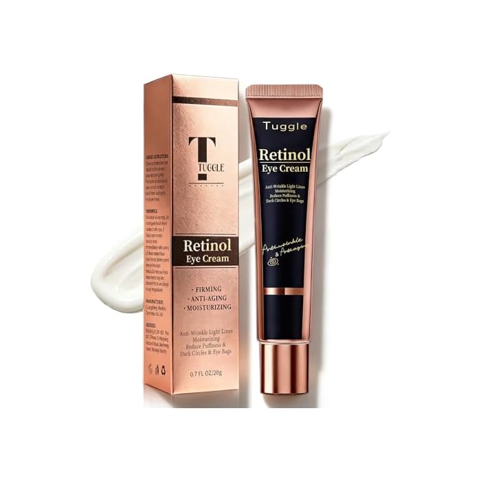 Retinol Under Eye Cream – Anti Aging Eye Cream for Puffiness and Bags Under Eyes & Wrinkles, Firming and Moisturizing, Gentle Formula for Men & Women to Reduce Dark Circles 0.7 Fl.Oz