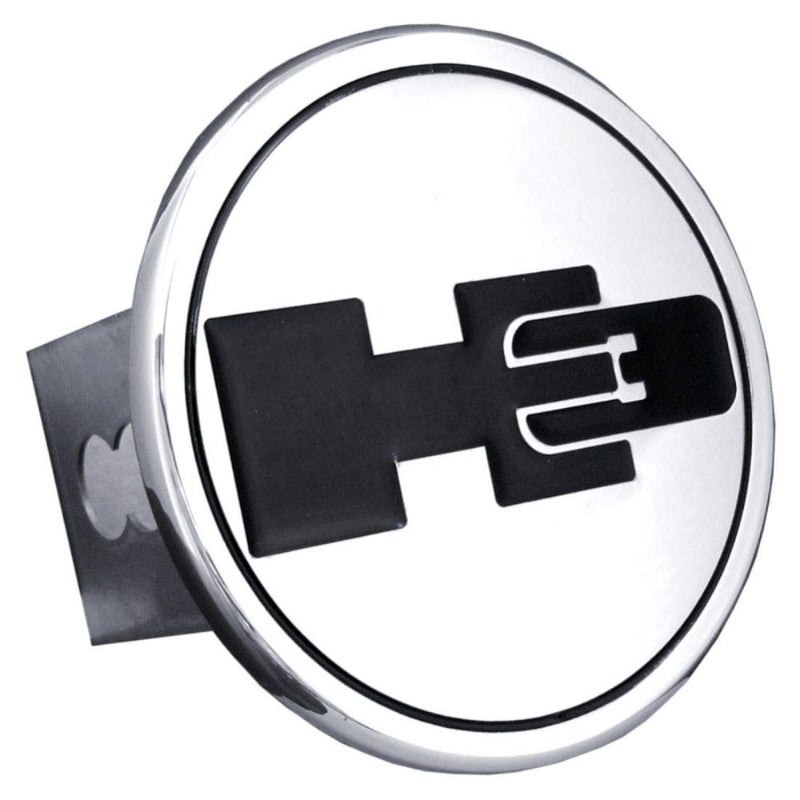 Au-Tomotive Gold Au-Tomotive Gold, INC. Hummer H3 Logo Metal Hitch Cover Plug 2" Hitch Receiver Stainless Steel - Image 1