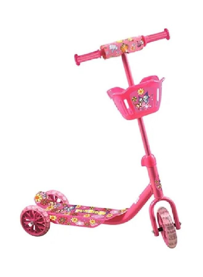 3-Wheel Front Basket Pattern Kick Scooter - Image 1