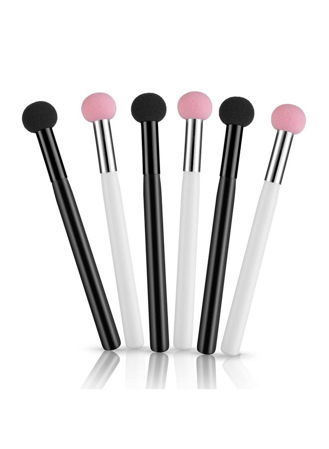 WLLHYF 6 Pieces Sponge Makeup Applicator Mushroom Powder Puff With Handle Concealer Powder Brush Eye Makeup Eyeshadow Sponge Brush Washable Foundation Brushes For Women Girls - Image 2