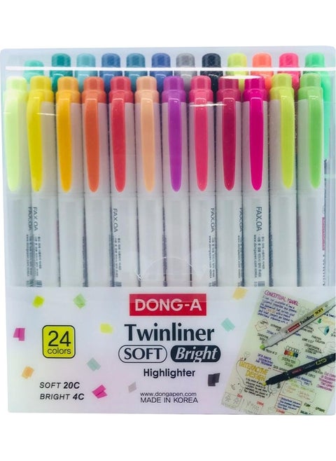 Twinliner Soft Highlighter Double Sided 24 Colors