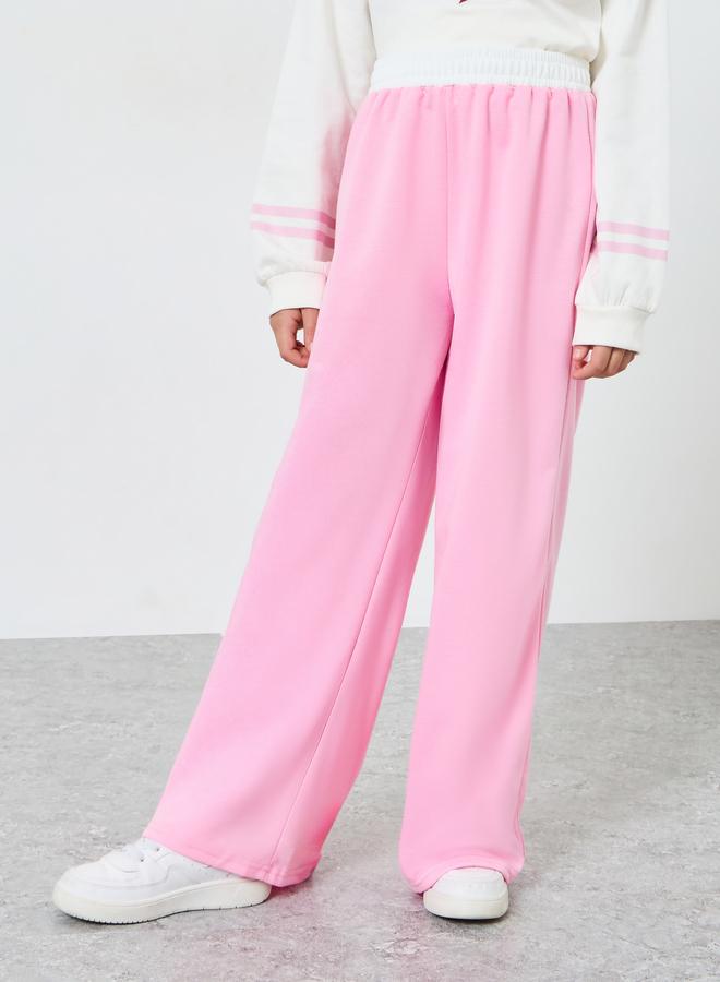 Styli Teens Pink Wide Leg Joggers - Image 1