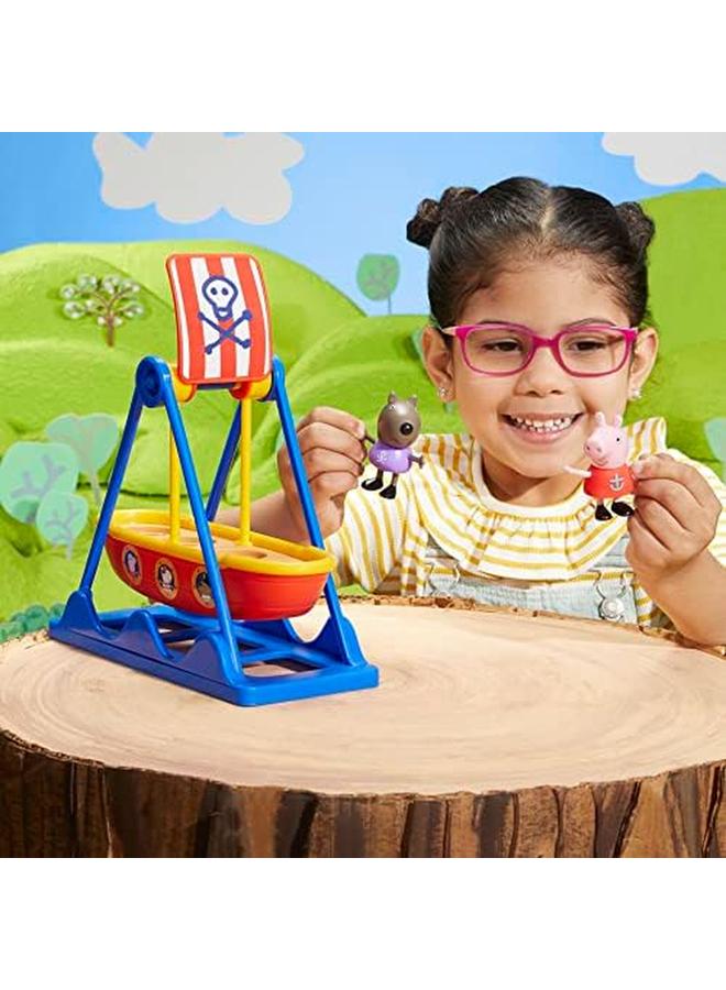 بيبا بيغ مجموعة ألعاب ركوب القراصنة مع سفينة القراصنة المتأرجحة وشخصيتين من ألعاب ما قبل المدرسة للفتيات والأولاد بعمر 3 سنوات فما فوق - Image 4