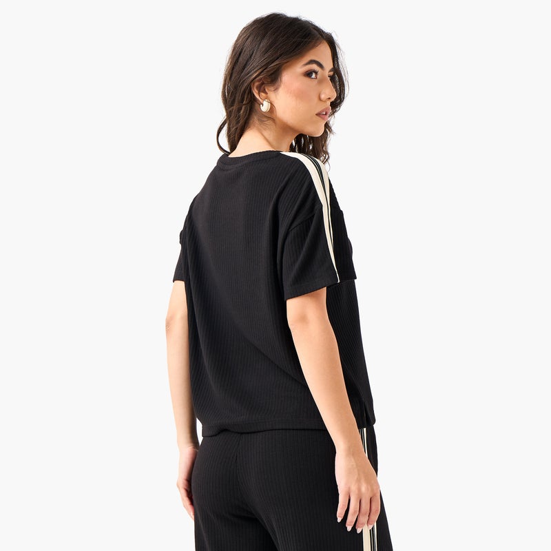 SP Characters T-shirt With Felix Embroidered Detail Viscose Blend - Image 4