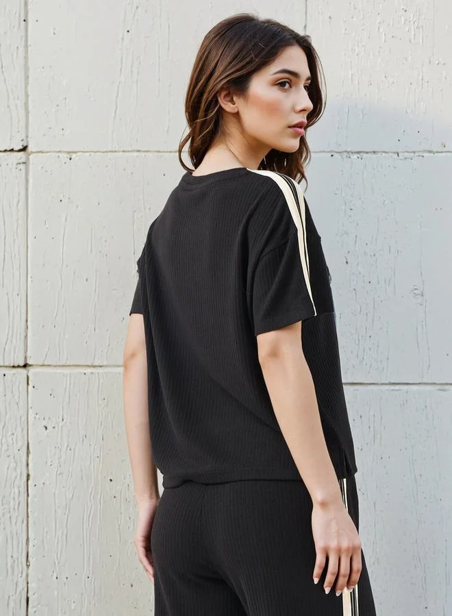 SP Characters  T-shirt With Felix Embroidered Detail Viscose Blend for Women | Best Price UAE