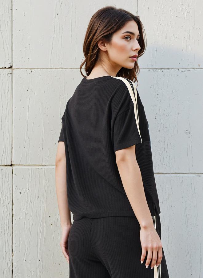 SP Characters T-shirt With Felix Embroidered Detail Viscose Blend - Image 3