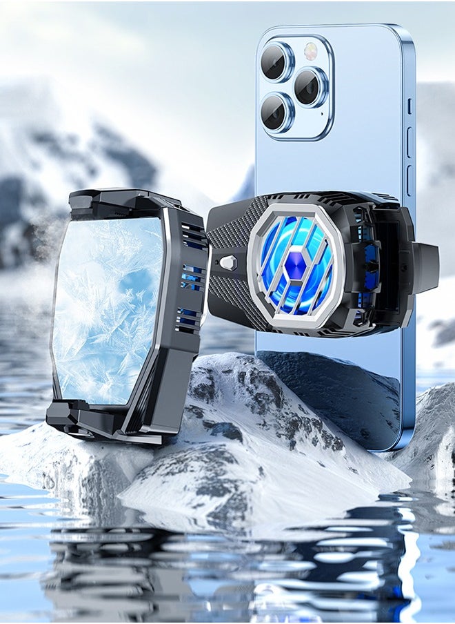 DUNISO Phone Cooler for Live Streaming and Gaming Fast Phone Cooling Fan, Semi-Conductor Cooling Chip Mobile Phone Radiator, Fit All Types of iPhone Android Smartphones  - Image 1