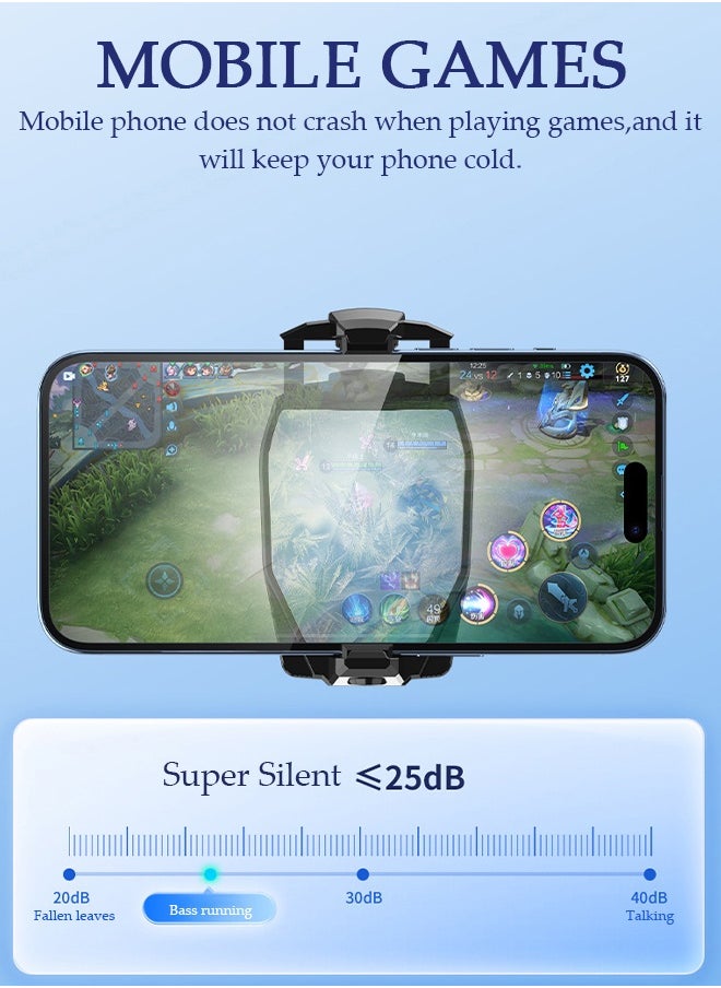 DUNISO Phone Cooler for Live Streaming and Gaming Fast Phone Cooling Fan, Semi-Conductor Cooling Chip Mobile Phone Radiator, Fit All Types of iPhone Android Smartphones  - Image 3