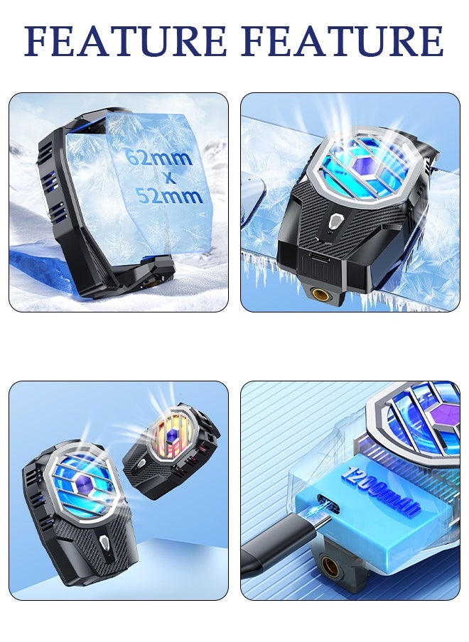 DUNISO Phone Cooler for Live Streaming and Gaming Fast Phone Cooling Fan, Semi-Conductor Cooling Chip Mobile Phone Radiator, Fit All Types of iPhone Android Smartphones  - Image 5