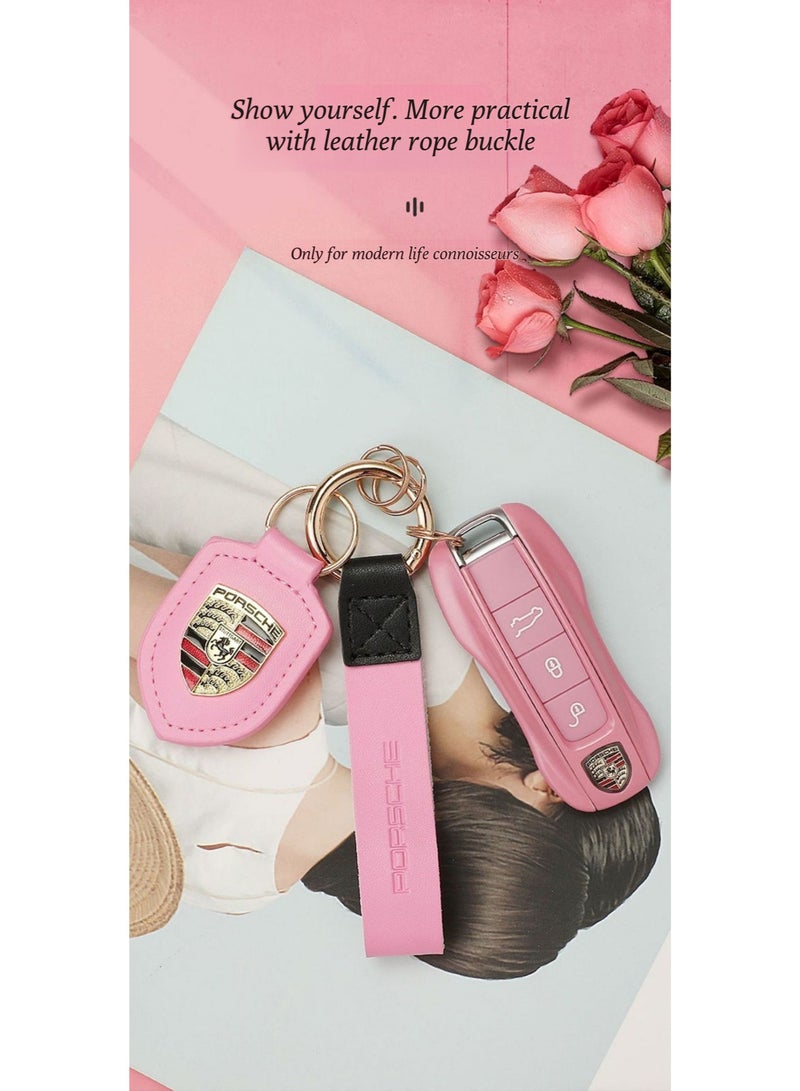 Porsche Design Suitable for Porsche key case, Cayenne, Macan, Panamera key covers, 718 modified key chain, key bag - Image 4