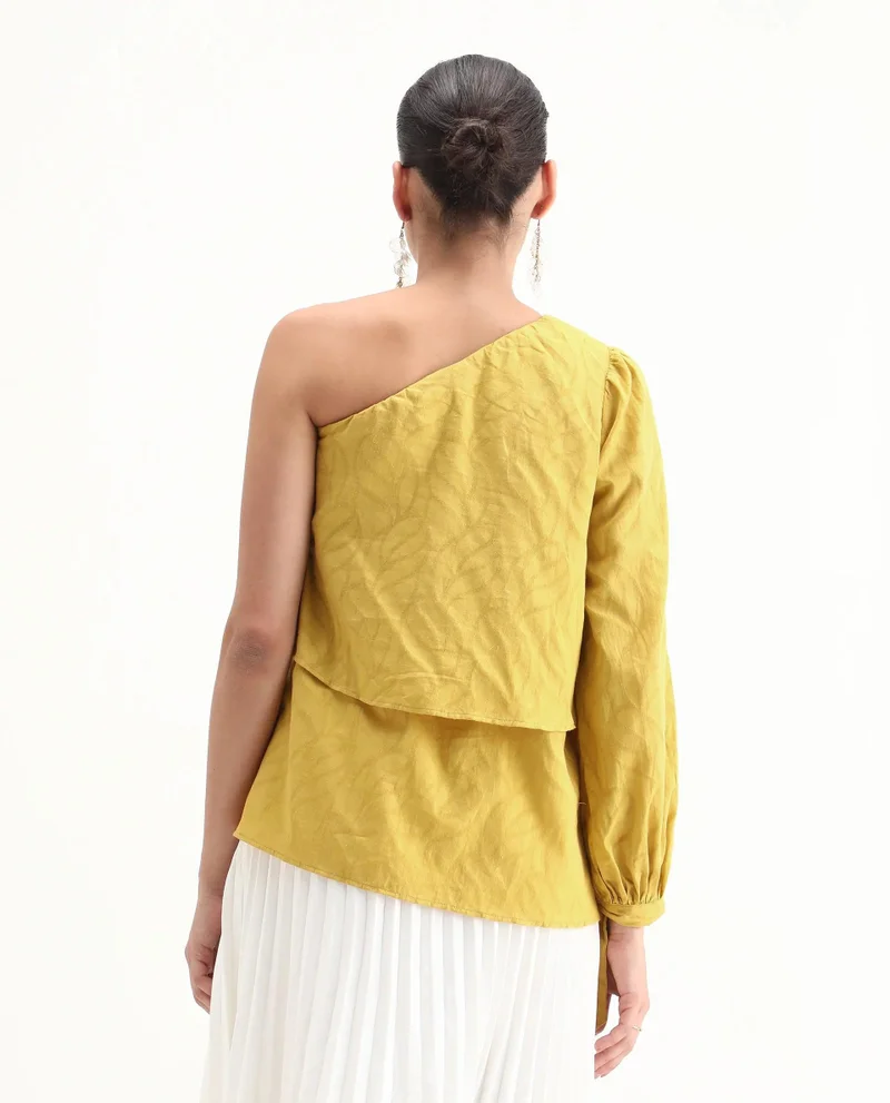 Rareism Women's One Shoulder Layered Top