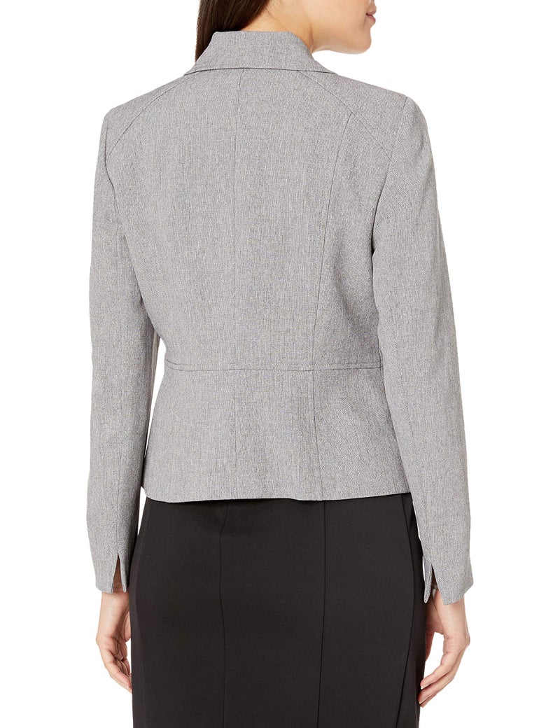 Kasper Women's Petite 2 Button Jacket, Grey/Black, 16 Petite - Image 2