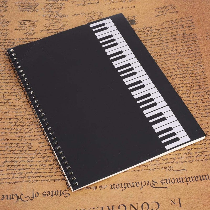 Black piano pattern blank sheet music book - Image 2