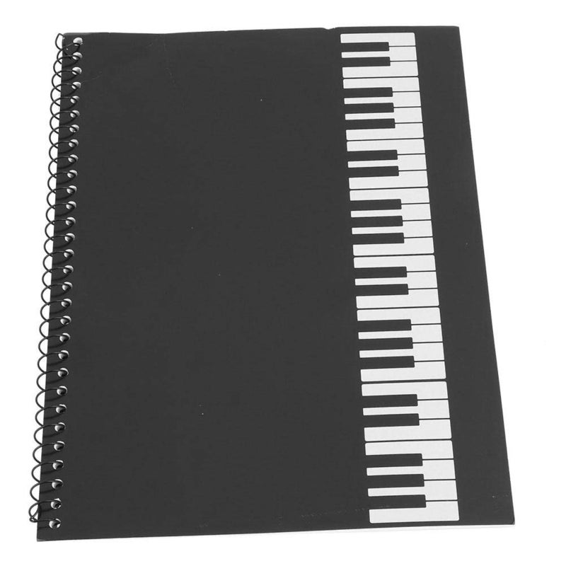 Black piano pattern blank sheet music book - Image 1