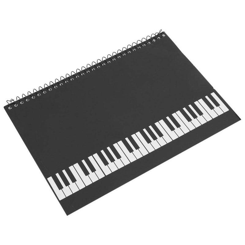 Black piano pattern blank sheet music book - Image 5