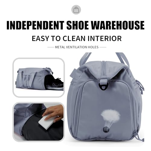 VEAGIA Weekender Duffel Bag With Shoe Compartment And Wet Pocket-Luggage Everyday Overnight Bag for Men and Women Travel-Carry On Gym Bag - Image 2