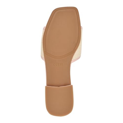 GUESS Women's Tampa Flat Sandal, Light Natural/Pink Multi, 8 - Image 4