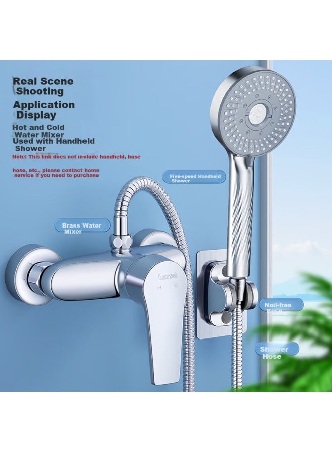 Larsd Brass Shower Faucet Set With Hot And Cold Mixing Valve, Concealed Shower Head, Switch, Bathroom Shower System Ld8703 - Image 2