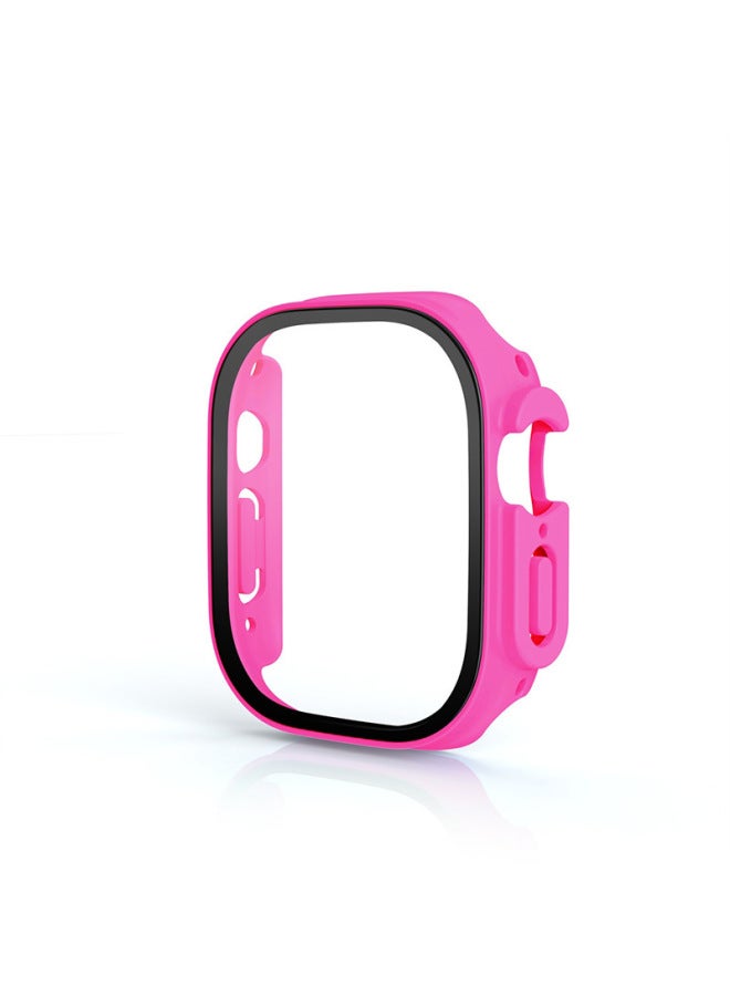 Neutral Applicable To Apple Iwatch Ultra2 Watch Case Frosted Oil Injection 49mm Tempered Glass + Pc Integrated Protective Case - Image 1