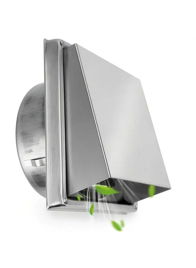 1pc Stainless Steel Wall Vent Cover Non Return Flap Weather Resistant Outdoor Dryer - Image 1