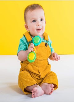 Bright Starts Bright Starts Rattle & Shake Barbell Toy, Ages 3 Months and Up Green  - Image 2