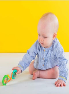 Bright Starts Bright Starts Rattle & Shake Barbell Toy, Ages 3 Months and Up Green  - Image 3