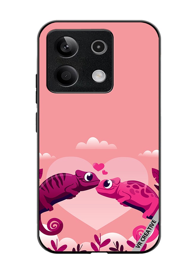 VR CREATIVE Protective Case Cover For Xiaomi Poco X6 Love Chameleons Design Multicolour - Image 1