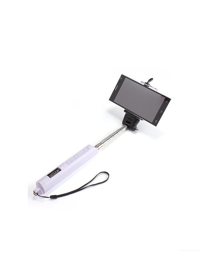 Monopod Extendable Stretch with Zoom Wireless Bluetooth Self Camera Monopod Handheld Selfie Stick Support Remote Shutter-White  - Image 2