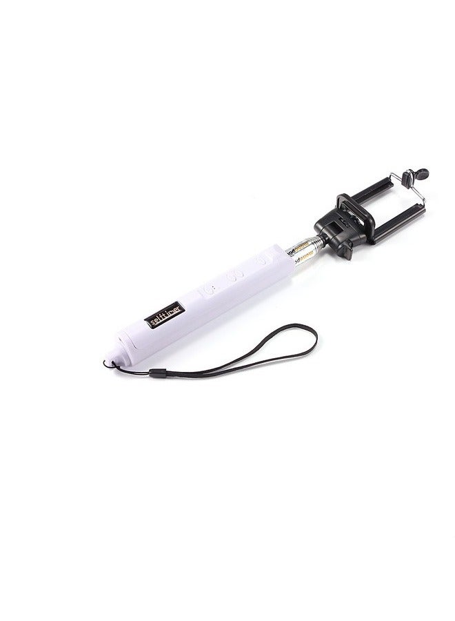 Monopod Extendable Stretch with Zoom Wireless Bluetooth Self Camera Monopod Handheld Selfie Stick Support Remote Shutter-White  - Image 3