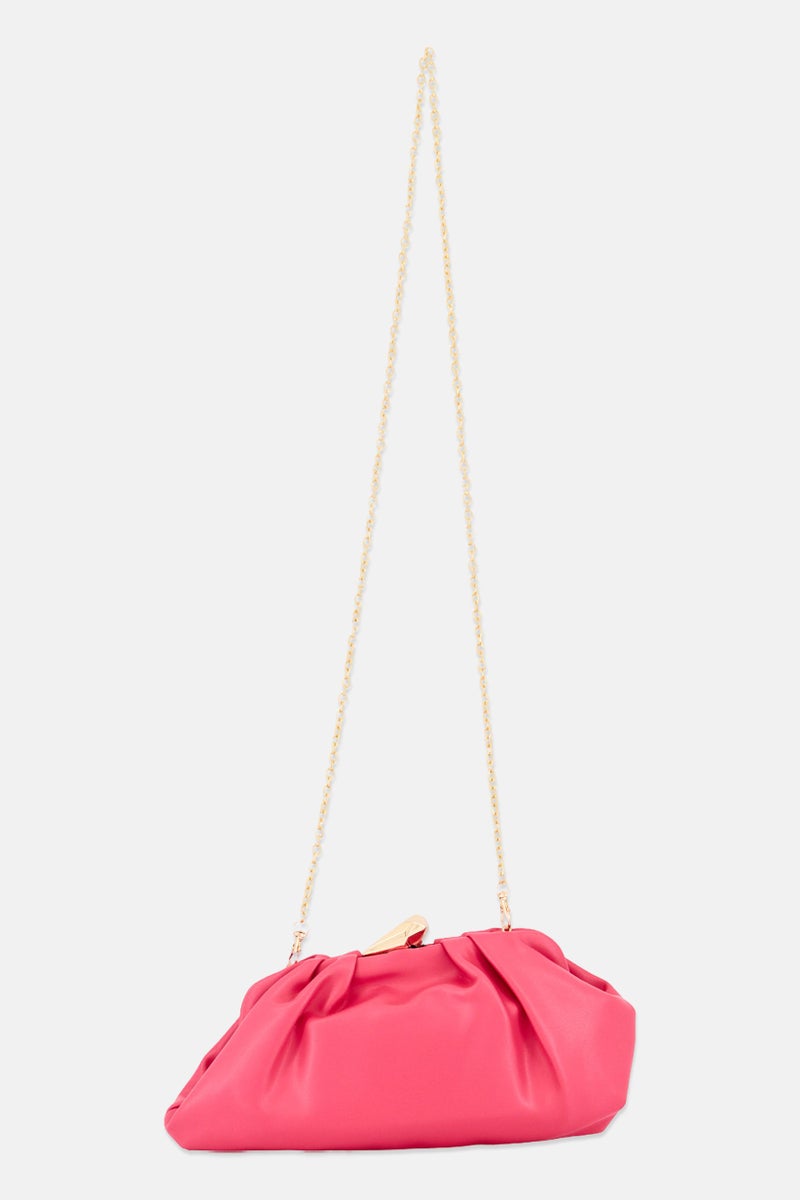 Urban Expressions Women Solid Cross Body Bag 26 L x 15 H x 1 W cm, Pink - Image 1