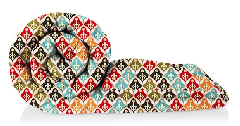 BSB HOME Jaipuri Print Summer/All Season Printed Reversible Double Bed Glace Cotton Microfiber Comforter Blanket | Quilt |AC Dohar | Duvets - (120 GSM, Multicolour - Red Blue) - Image 1