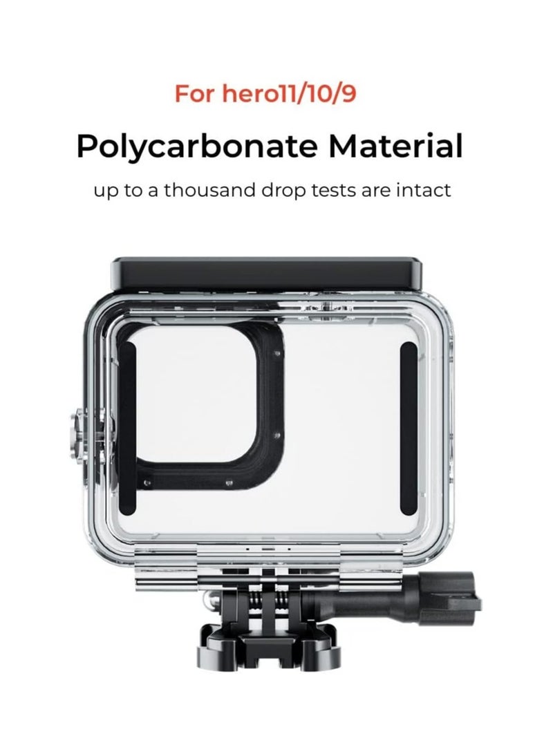 General Waterproof Case for Gopro HERO 11 10 9 Black, 50M Underwater Diving Transparent Case with Quick-Release Bracket for Gopro HERO11 10 Black Sports Camera  - Image 2