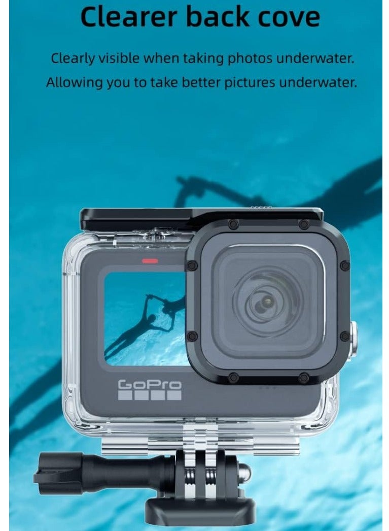 General Waterproof Case for Gopro HERO 11 10 9 Black, 50M Underwater Diving Transparent Case with Quick-Release Bracket for Gopro HERO11 10 Black Sports Camera  - Image 3