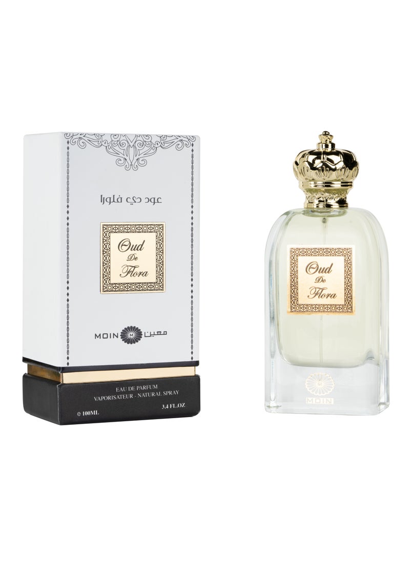 Moin Oud De Flora Luxury Perfume for Men & Women Fresh Citrus100ml - Floral & Musk Notes - Long Lasting Fragrance - Ideal for Day or Night Wear - Perfect Gift for Special Occasions  - Image 1
